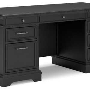 Beckincreek - Black - Home Office Pedestal Desk