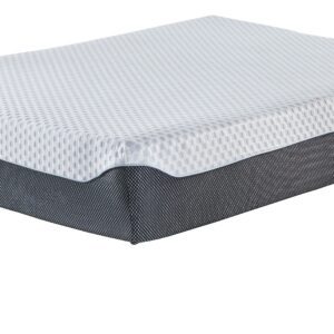 12 Inch Chime Elite - White / Gray - Full Memory Foam Mattress In A Box