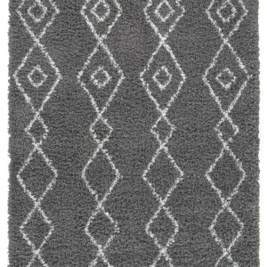 Maysel - Charcoal / White - Large Rug