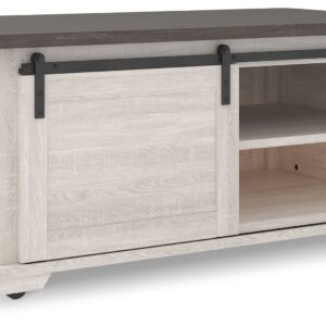 Dorrinson - White / Black / Gray - Rectangular Cocktail Table