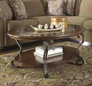 Nestor - Medium Brown - Oval Cocktail Table