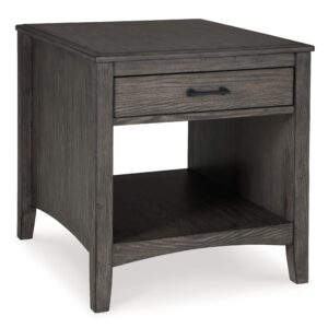 Montillan - Grayish Brown - Rectangular End Table