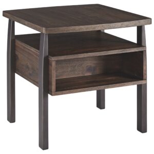 Vailbry - Dark Brown - Rectangular End Table