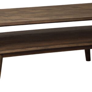 Kisper - Dark Brown - Rectangular Cocktail Table