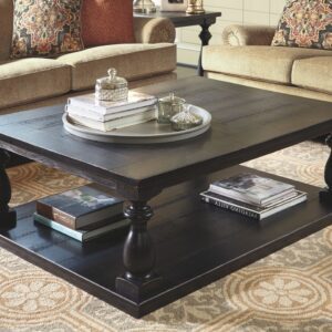 Mallacar - Black - Rectangular Cocktail Table