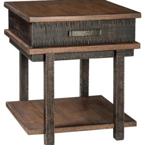 Stanah - Brown / Beige - Rectangular End Table