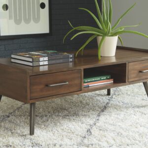 Calmoni - Brown - Rectangular Cocktail Table