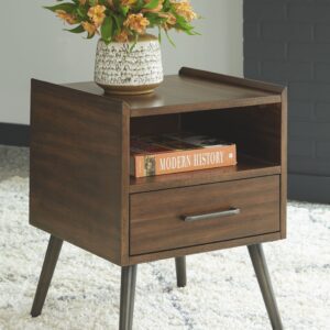 Calmoni - Brown - Square End Table