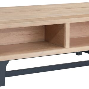 Freslowe - Light Brown / Black - Lift Top Cocktail Table