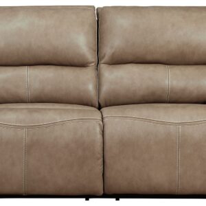 Ricmen - Putty - 2 Seat Pwr Rec Sofa Adj Hdrest