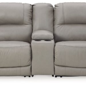 Dunleith - Gray - 3-Piece Power Reclining Loveseat With Console