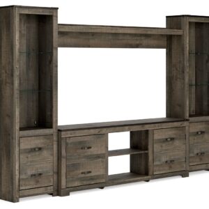 Trinell - Brown - 4-Piece Entertainment Center