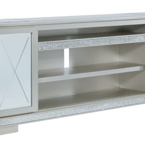 Flamory - Silver - LG TV Stand W/Fireplace Option