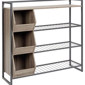 Maccenet - Grayish Brown / Gunmetal - Shoe Rack