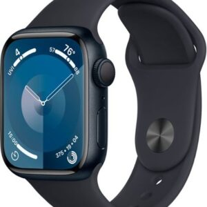 Apple Watch Series 9 (GPS) 41mm Midnight Aluminum Case with Midnight Sport Band with Blood Oxygen - M/L - Midnight