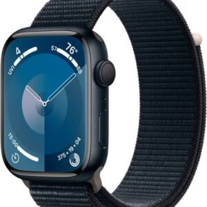 Apple Watch Series 9 (GPS) 45mm Midnight Aluminum Case with Midnight Sport Loop with Blood Oxygen - Midnight