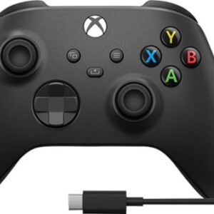 Microsoft - Xbox Wireless Controller for Windows Devices, Xbox Series X, Xbox Series S, Xbox One + USB-C Cable - Carbon Black