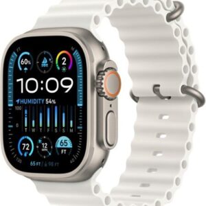 Apple Watch Ultra 2 GPS + Cellular 49mm Titanium Case with White Ocean Band - Titanium