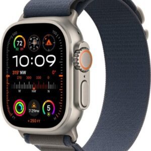 Apple Watch Ultra 2 GPS + Cellular 49mm Titanium Case with Blue Alpine Loop  (Medium) - Titanium