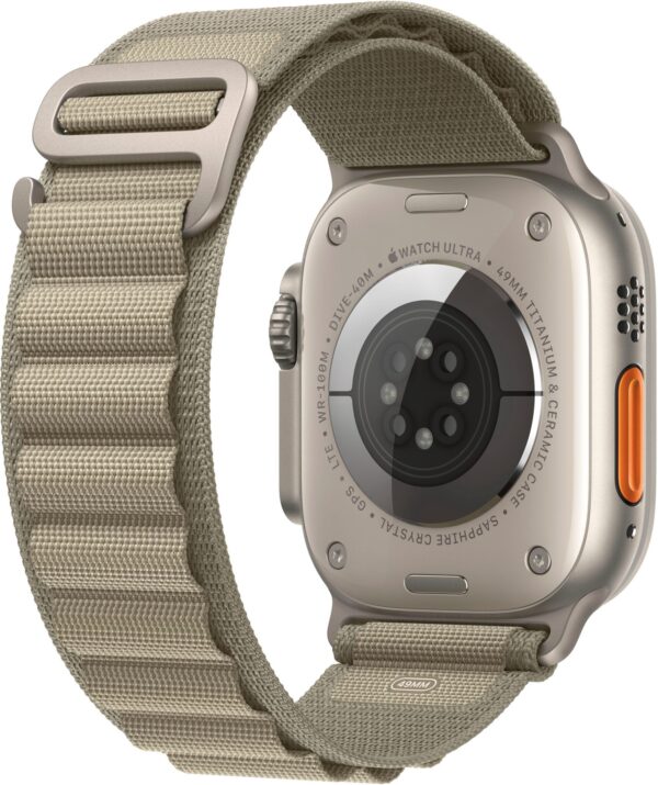 Apple Watch Ultra 2 GPS + Cellular 49mm Titanium Case with Olive Alpine Loop  (Large) - Titanium