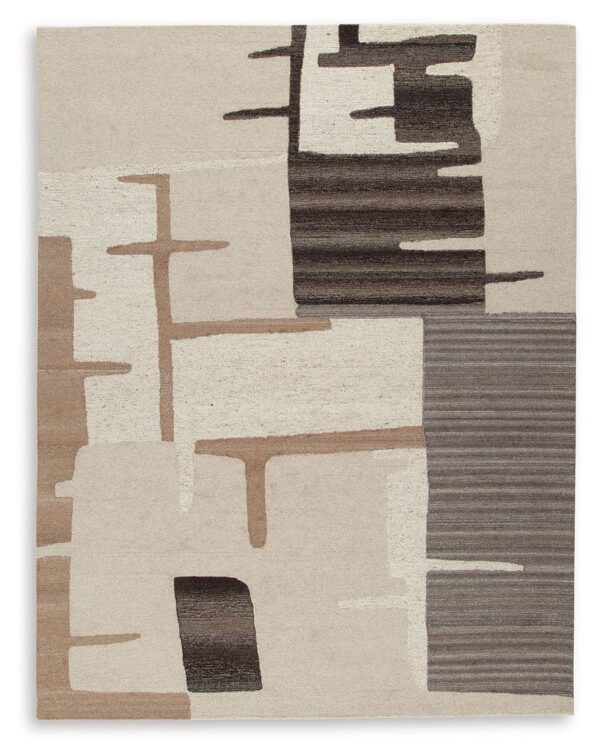 Kencher - Beige / Brown - Large Rug