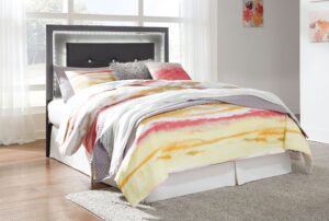Lodanna - Gray - Full Upholstered Panel Headboard with Bolt on Bed Frame