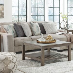 Ardsley - Pewter - Right Arm Facing Corner Chaise with Loveseat 2 Pc Sectional