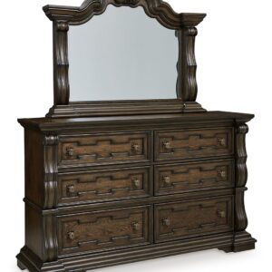 Maylee - Dark Brown - Dresser And Mirror