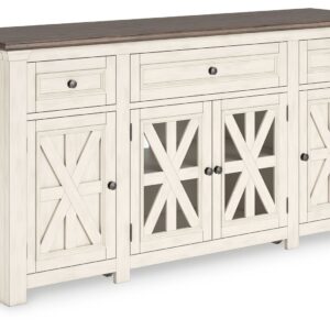 Bolanburg - White / Weathered Gray - Extra Large TV Stand