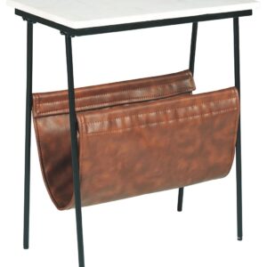 Etanbury - Brown / Black / White - Accent Table
