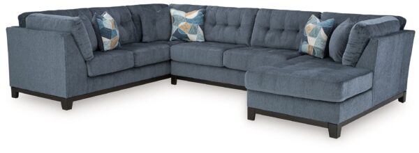 Maxon Place - Navy - 3-Piece Sectional With Raf Corner Chaise