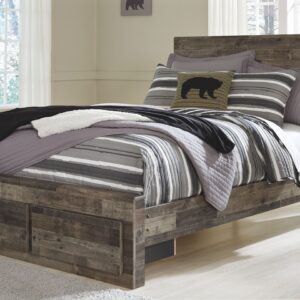 Derekson - Multi Gray - Full Panel Bed with 2 Storage Drawers
