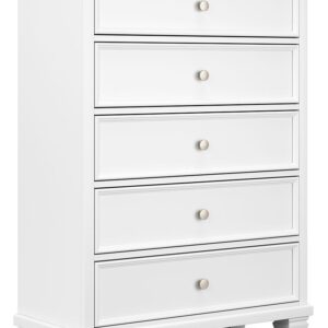 Fortman - White - Five Drawer Chest