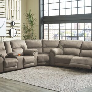 Cavalcade - Slate - Left Arm Facing Power Loveseat with Console 3 Pc Sectional