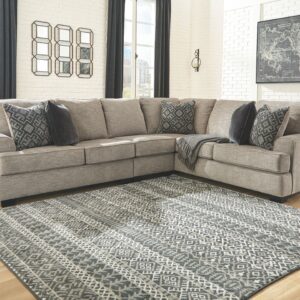 Bovarian - Stone - Left Arm Facing Loveseat 3 Pc Sectional
