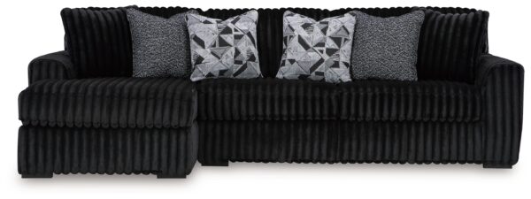 Midnight-Madness - Onyx - 2-Piece Sectional Sofa With Laf Corner Chaise