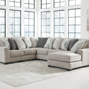 Ardsley - Pewter - Right Arm Facing Corner Chaise with Loveseat 4 Pc Sectional