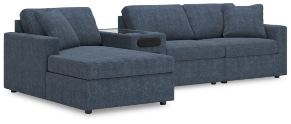 Modmax - Ink - 4-Piece Sectional With Laf Corner Chaise And Audio System Console