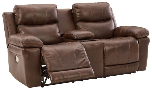 Edmar - Chocolate - PWR REC Loveseat/Con/Adj HDRST