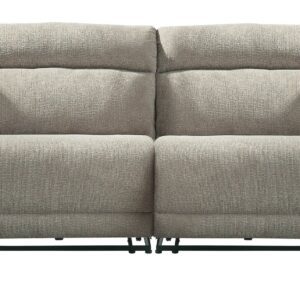 Colleyville - Stone - 4-Piece Power Reclining Sectional With Chaise, 2 Armless PWR Recliner
