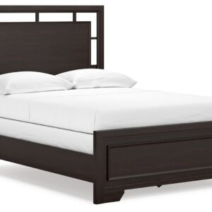 Covetown - Dark Brown - Full Panel Bed