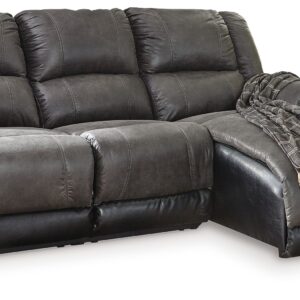 Nantahala - Slate - 3-Piece Reclining Sectional With Raf Corner Chaise