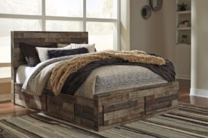Derekson - Multi Gray - Queen Panel Bed with 6 Storage Drawers