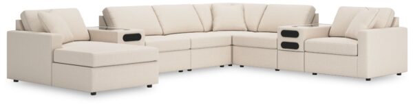 Modmax - Oyster - 8-Piece Sectional With Laf Corner Chaise And Audio Consoles