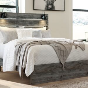 Baystorm - Gray - Queen Panel Bed - Footboard Slat
