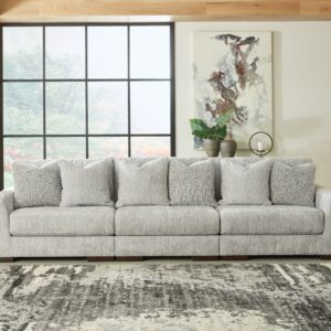 Regent Park - Pewter - Sofa 3 Pc Sectional