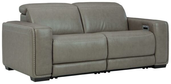 Correze - Gray - 2-Piece Power Reclining Sectional
