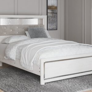 Altyra - White - Queen Panel Bookcase Bed