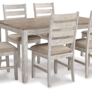Skempton - White - Dining Room Table Set (Set of 7)