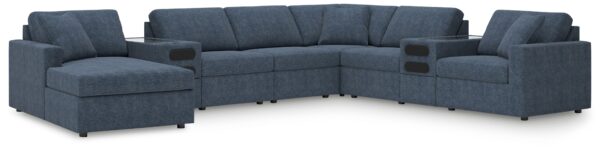 Modmax - Ink - 8-Piece Sectional With Laf Corner Chaise And Audio System Consoles